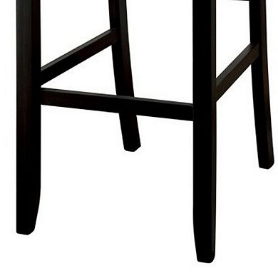 SANIA II Rustic Counter Height Chair, Antique Black Finish, Set of 2