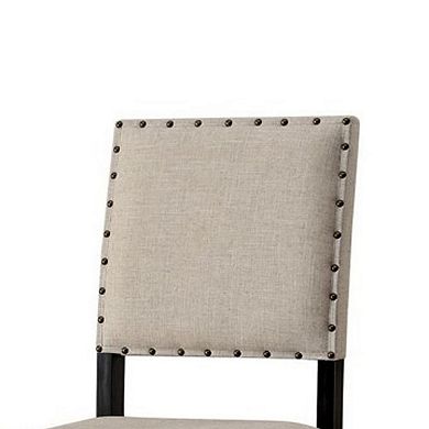SANIA II Rustic Counter Height Chair, Antique Black Finish, Set of 2