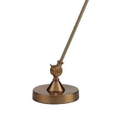 Table Lamp with Adjustable Tubular Metal Frame, Brass