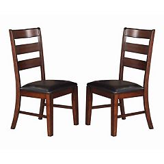 eHemco Solid Hard Wood Kids Table and Chair Set (2 Chairs Included), Dark  Oak, 3 Piece Set