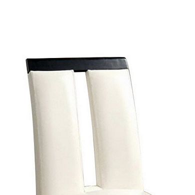 Luminar Contemporary Side Chair Withwhite Cal. Foam, Black Finish, Set of 2