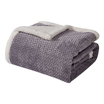 Soft Braided and Comfortable Plush All Season Sherpa 50" X 60" Throw Blanket