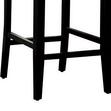 Luminar II Contemporary Counter Height Chair, White And Black Finish, Set of 2