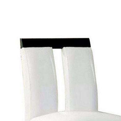 Luminar II Contemporary Counter Height Chair, White And Black Finish, Set of 2