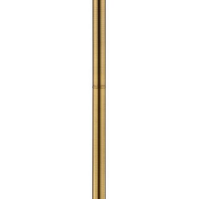Floor Lamp with Crystal Orb and Metal Stalk Support, Gold