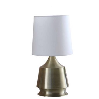 Table Lamp with Metal Bottle Shape Base, Antique Brass