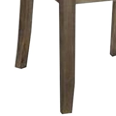 Wood Dining Chair, Double X Backrest, Set of 2, Beige, Brown