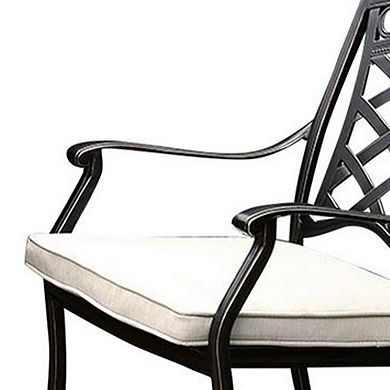 CHARISSA Transitional Arm Chair, Pack Of Two, Antique Black