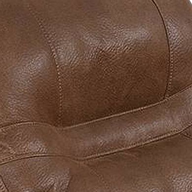 41 Inch leatherette Reclining Chair with USB Port, Brown