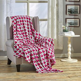 Plazatex Juliette Microplush Decorative All Season 50" X 60" Throw Blanket