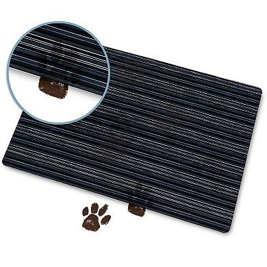 Home Dynamix SoHome Smooth Step Striped Low Profile Stain Resistant Non-Slip Versatile Utility Kitchen Mat