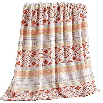 Plazatex Idris Microplush Decorative All Season 50" X 70" Throw Blanket