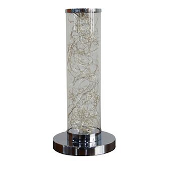 Column Table Lamp with Integrated Multicolored LED, Clear