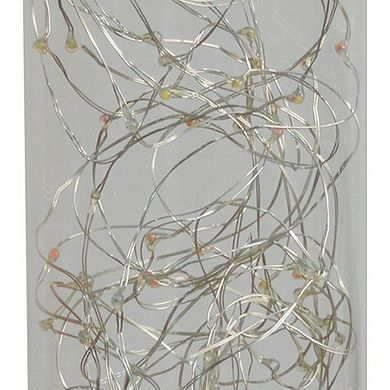 Column Table Lamp with Integrated Multicolored LED, Clear