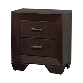 Chic Side Nightstand, Dark Cocoa Brown
