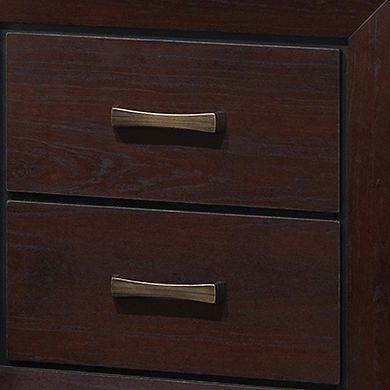 Chic Side Nightstand, Dark Cocoa Brown