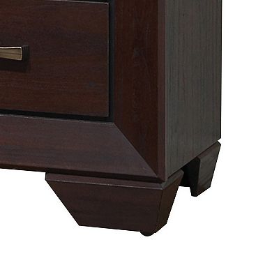 Chic Side Nightstand, Dark Cocoa Brown