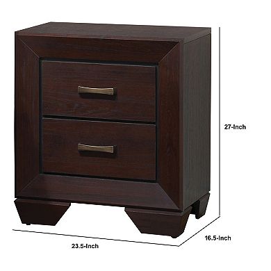 Chic Side Nightstand, Dark Cocoa Brown