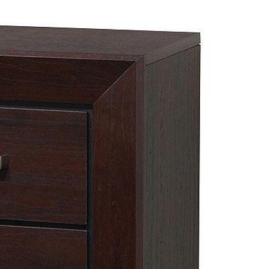 Chic Side Nightstand, Dark Cocoa Brown