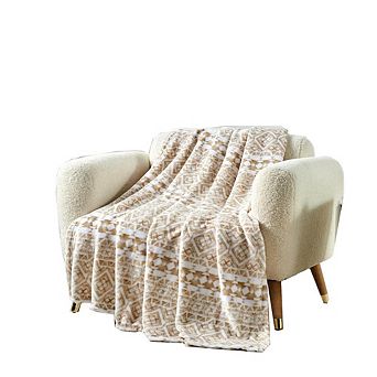Tala Microplush Decorative All Season Throw Blanket Rich Jewel Tones and Exquisite Detailg
