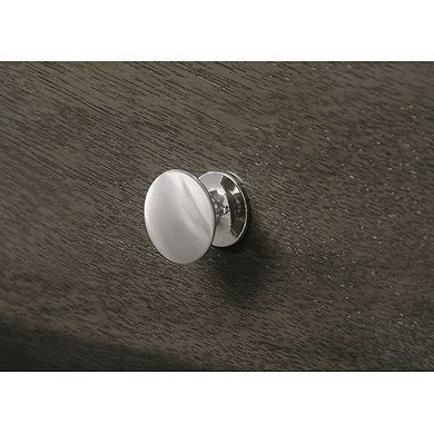 Wooden Nightstand with Two Drawers and Pull Out Tray, Brown