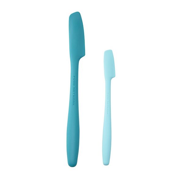 2pc Silicone Slim 2in1 Spoon Spatula Jar Scraper Cake Mixing Kitchen Tools Bake