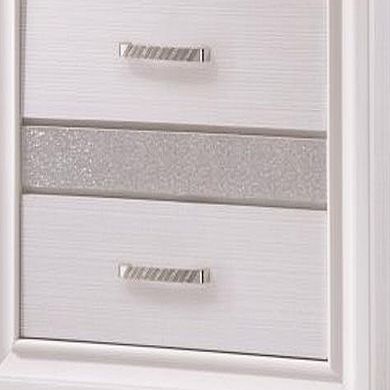 Wooden Nightstand with Hidden Jewelry Tray, White