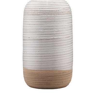 Table Lamp with Brushed Ceramic Body and Fabric Shade, Cream