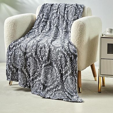 Gracey Microplush Decorative All Season Throw Blanket Soft Pastel Colors and Luxurious Texture