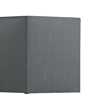 Table Lamp with Wireless Charging and Square Shade, Silver