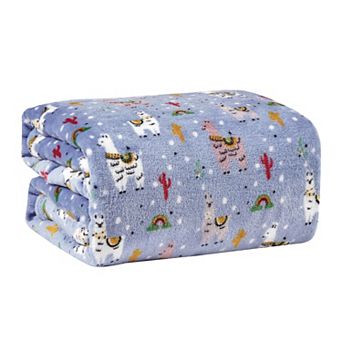 Plazatex Llama Microplush Decorative All Season 50" X 60" Throw Blanket