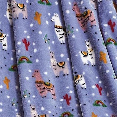 Plazatex Llama Microplush Decorative All Season 50" X 60" Throw Blanket