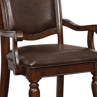 Alpena Traditional Arm Chairs, Set of 2, Cherry Brown
