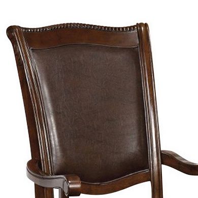 Alpena Traditional Arm Chairs, Set of 2, Cherry Brown
