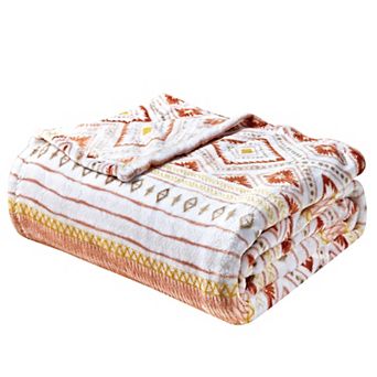 Plazatex Nayati Microplush Decorative All Season 50" X 70" Throw Blanket