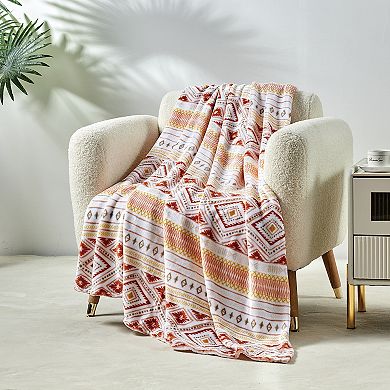Plazatex Nayati Microplush Decorative All Season 50" X 70" Throw Blanket