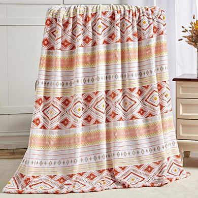 Plazatex Nayati Microplush Decorative All Season 50" X 70" Throw Blanket