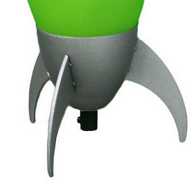 Kid Table Lamp with Rocket Design Silhouette, Green
