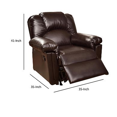 Bonded Leather Rocker/Recliner, Brown