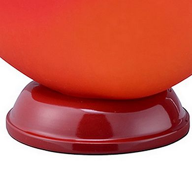 Table Lamp with Heart Shaped Glass Shade, Red