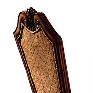 Side Chair with Fabric Seat and Crown Top, Set of 2, Brown