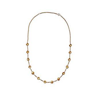 Jewelexcess 14k Gold Over Silver Citrine Station Necklace