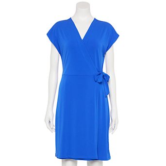 Women's Nine West Adaptive V-Neck Dolman Sleeve Wrap Midi Dress