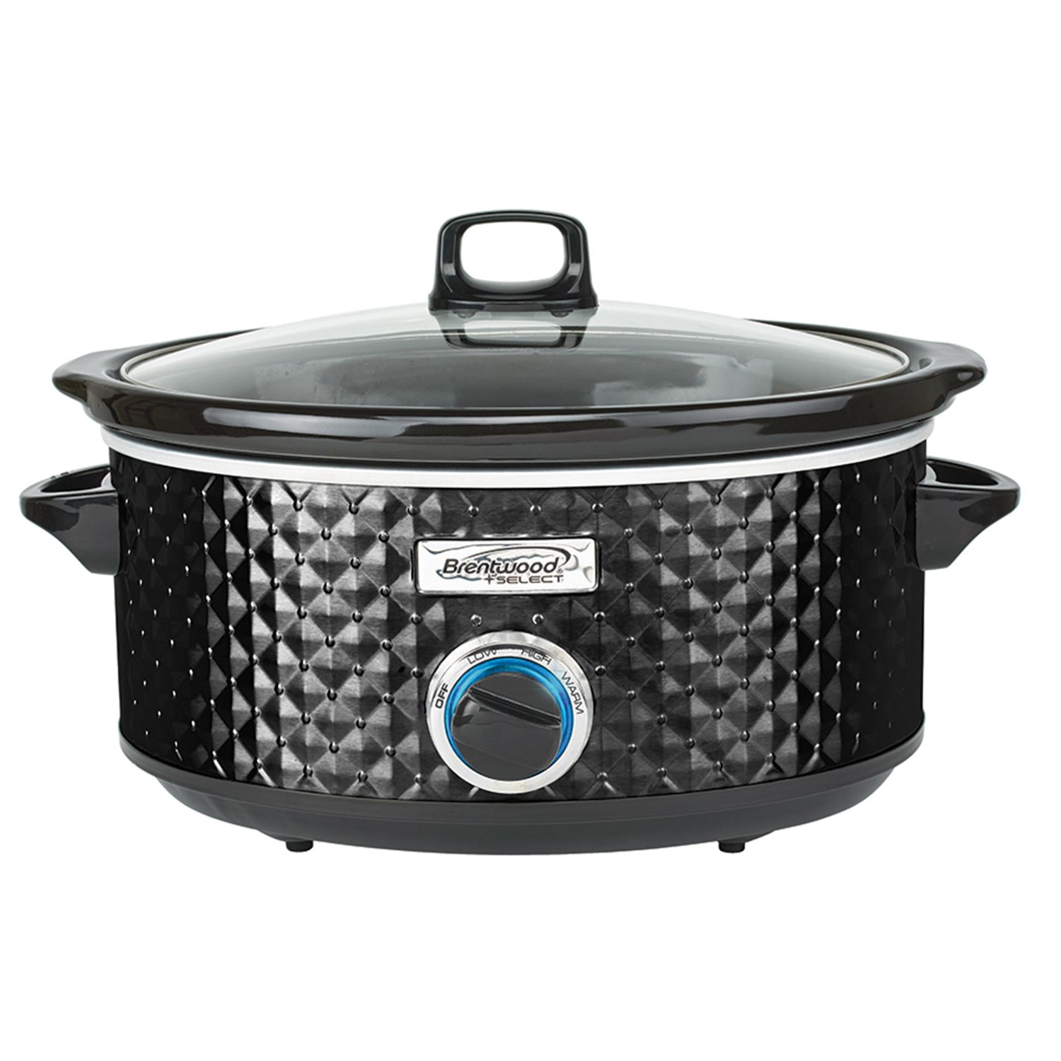 brentwood 8-Quart White Oval Slow Cooker at