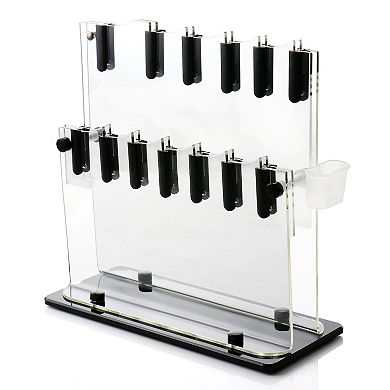 Soho Lounge 13 Piece Cutlery Set with Acrylic Knife Stand in Brown