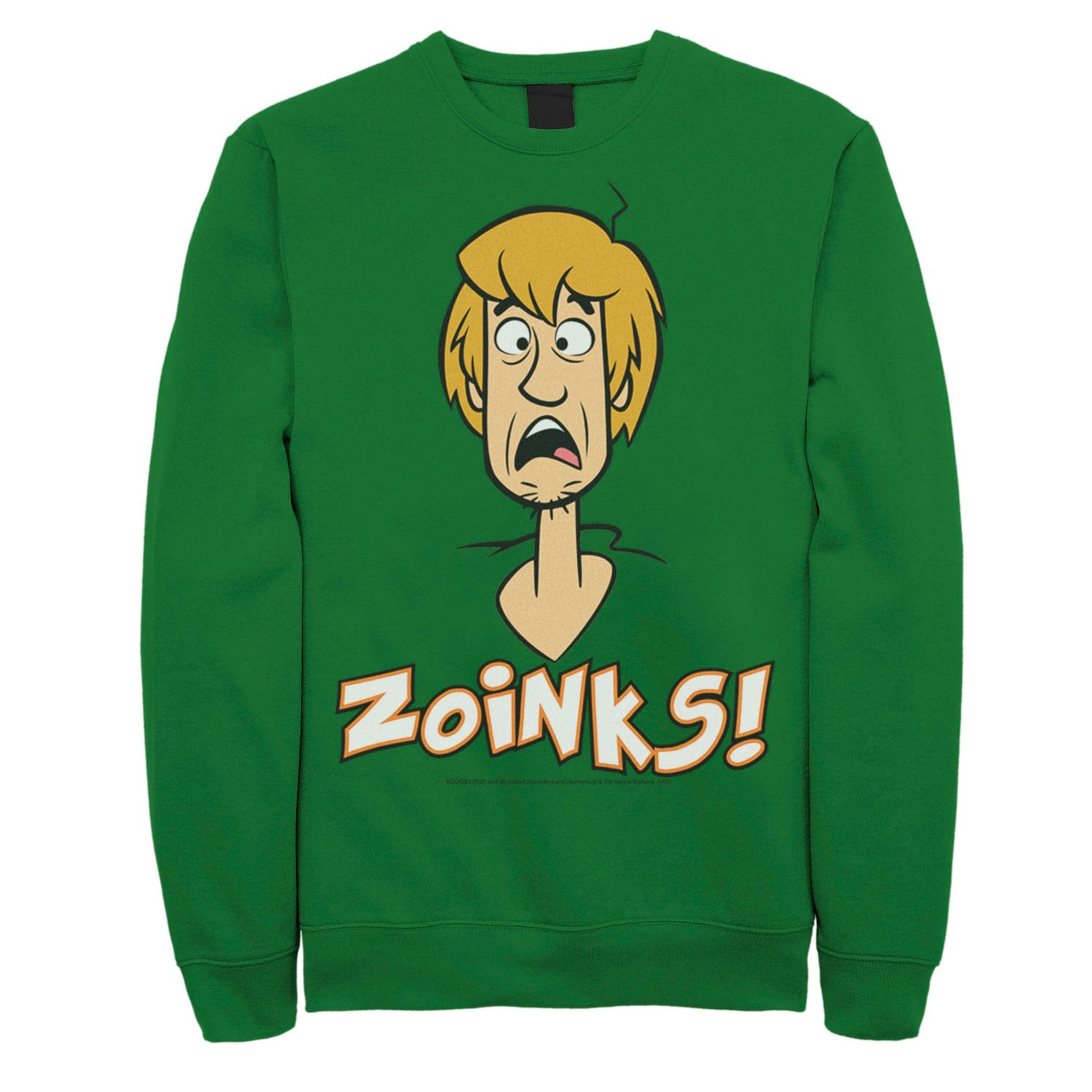 Men's Scooby-Doo Shaggy Zoinks Scared Portrait Sweatshirt