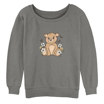 Juniors' Sassy Teddy Graphic Pullover