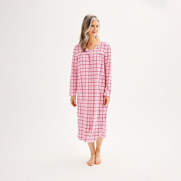 Women s Croft Barrow Long Sleeve Velour Nightgown in Regular