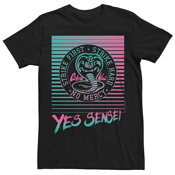 Men's Cobra Kai Yes Sensei '80 Snake logo Graphic Tee