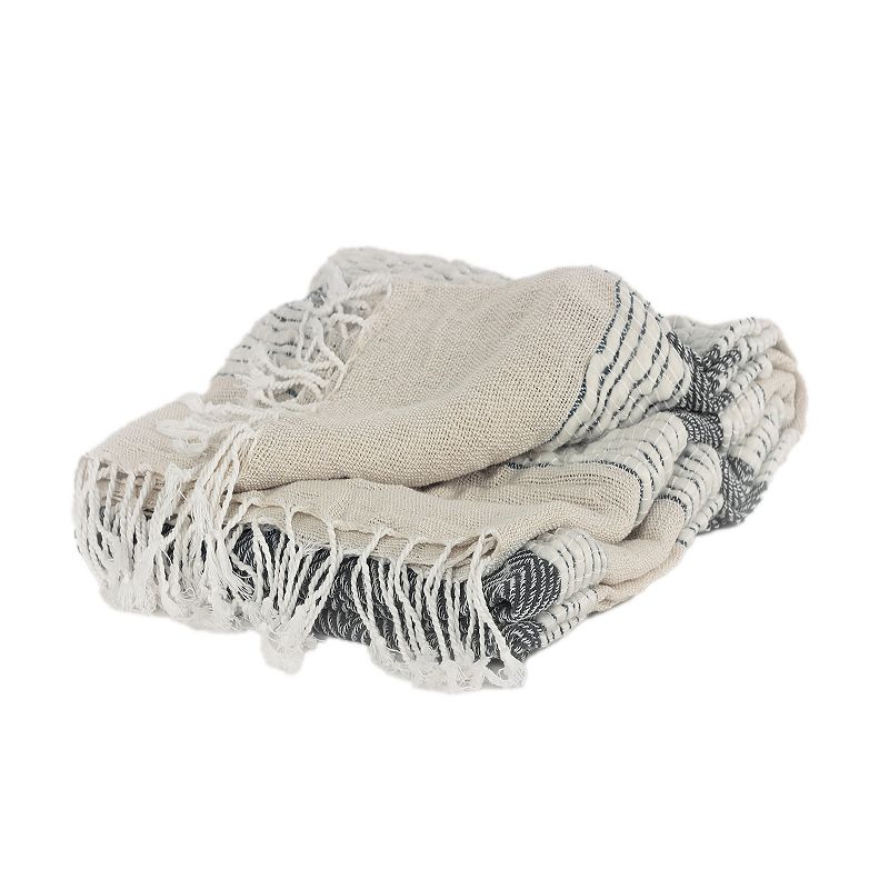 Rizzy Home Murphey Throw Blanket, Grey